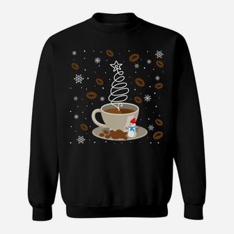 Winter Snowman Holiday Coffee Lover Cup Of Coffee Christmas Sweatshirt - Seseable