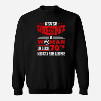 Women Horse Riding Funny Equestrian Gift Mom Grandma Sweat Shirt | Seseable UK
