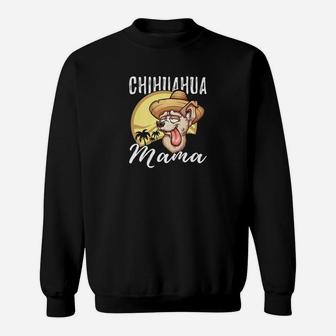 Womens Chihuahua Mama Dog Mom Or Mother Gift Premium Sweat Shirt - Seseable
