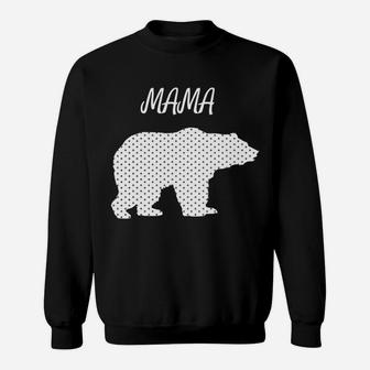 Womens Mama Bear Star Design Graphic For Mom Sweat Shirt - Seseable
