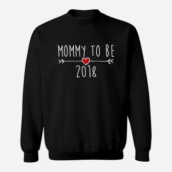 Womens Mommy To Be 2018 Mother Bear Sweat Shirt - Seseable