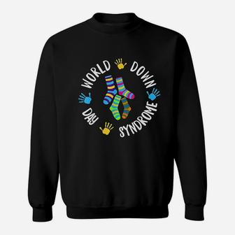 World Down Syndrome Day Awareness Socks Down Right Kids Gift Sweat Shirt - Seseable