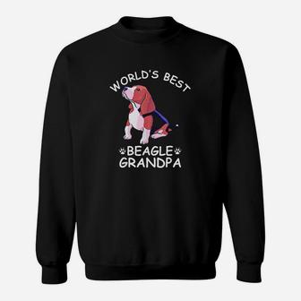 Worlds Best Beagle Grandpa Funny Granddog Dog Lover Cute Sweat Shirt - Seseable