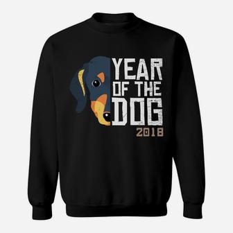 Year Of The Dog 2018 Dachshund Weiner Dog Breed Sweat Shirt - Seseable