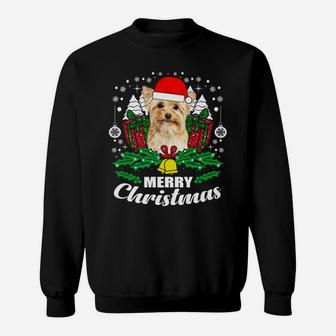 Yorkshire Terrier Merry Christmas Dog Lover Gift Sweat Shirt - Seseable