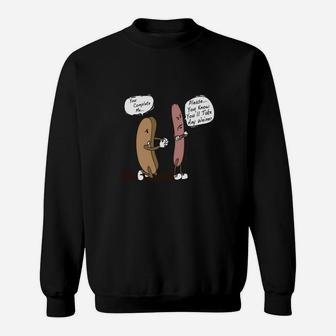 You Complete Me Hot Dog ampamp Bun Sweat Shirt - Seseable