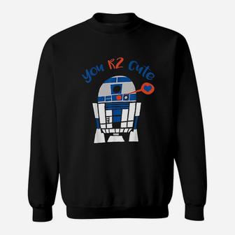 You R2 Cute Too Cute Valentine's Day Graphic Sweat Shirt - Seseable