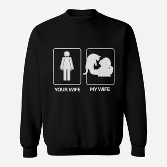 Your Wife My Wife Crazy Cat Lady Wife Sweat Shirt - Seseable