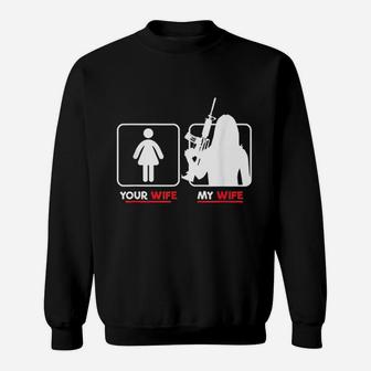 Your Wife My Wife Veteran Sweat Shirt - Seseable