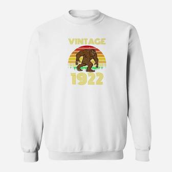 1922 100th Birthday Vintage Bigfoot 100 Years Old Gift Sweat Shirt - Seseable