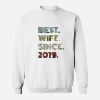 2nd Wedding Anniversary Gift Best Wife Since 2019 Sweat Shirt - Seseable