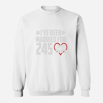 35th Wedding Anniversary Gift For Dog Lover Couple Sweat Shirt - Seseable