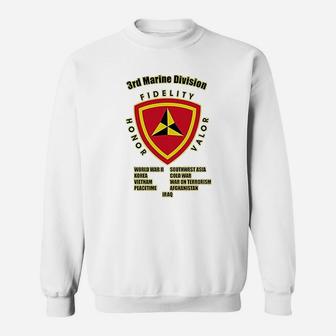 3rd Marine Division Campaign Sweat Shirt - Seseable
