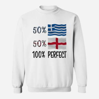 50 Greece 50 England 100 Perfect Sweatshirt - Seseable