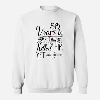 50th Wedding Anniversary Gift For Her 50 Years Of Marriage Sweat Shirt - Seseable