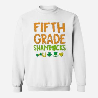 5th Grade Shamrock Teacher School St Patricks Day Sweat Shirt - Seseable