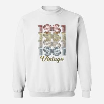 60th Birthday 1961 Vintage Sweat Shirt - Seseable