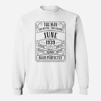80th Birthday June Men Gifts 80 Year Old Grandpa Dad Sweat Shirt - Seseable