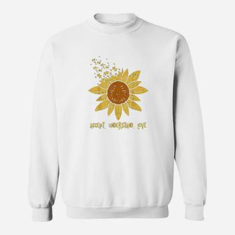 Accept Understand Love Sunflower Autism Awareness Gift Sweatshirt - Seseable