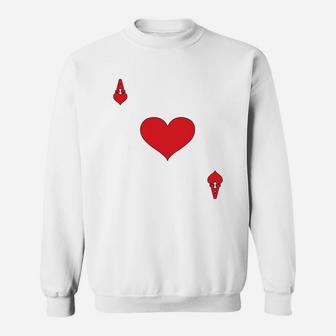 Ace Of Hearts Playing Card Halloween Costume T-shirt Sweatshirt | Seseable UK