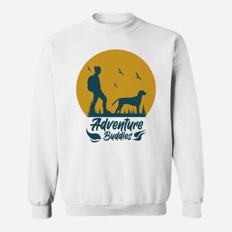 Adventure Buddies Travel Lover With Dog Best Friend Sweatshirt - Seseable
