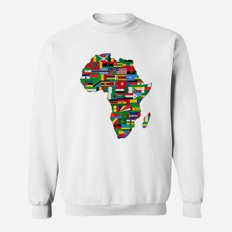 Africa T-shirt Proud African Country Flags Continent Love Sweatshirt - Seseable