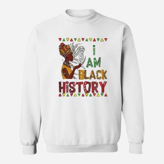 African American Black Pride I Am Woman Black History Month Sweatshirt - Seseable