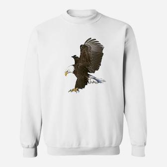 American Bald Eagle Swooping Photo Portrait Sweat Shirt - Seseable