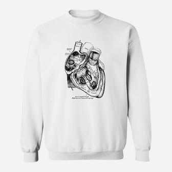 Anatomical Human Heart Medical Anatomy Vintage Illustration Sweat Shirt - Seseable