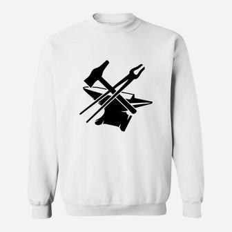 Anvil With Hammer And Tongs Sweat Shirt - Seseable