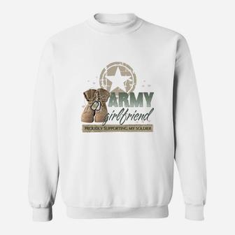 Army Girlfriend Supporting, best friend gifts, birthday gifts for friend, gifts for best friend Sweat Shirt - Seseable