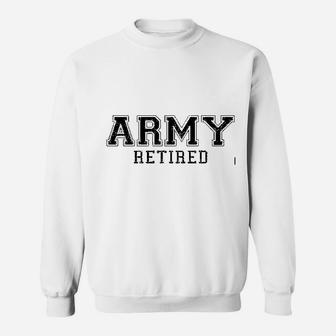 Army Retired Black Sweat Shirt - Seseable