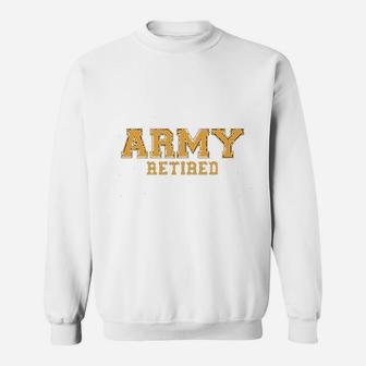 Army Retired Gold Sweat Shirt - Seseable