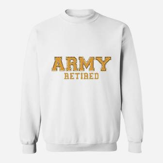 Army Retired Gold Sweat Shirt - Seseable