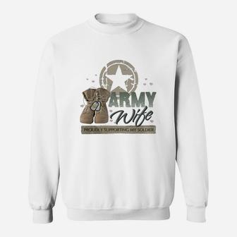 Army Wife Supporting Sweat Shirt - Seseable