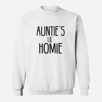 Aunties Lil Homie Funny Family Sweat Shirt - Seseable