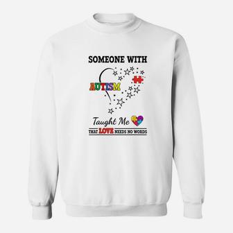 Awareness Support Autistic Gift For Mom Dad Sweat Shirt - Seseable