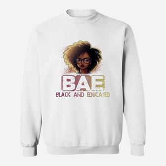 Bae Black And Educated Sweat Shirt - Seseable