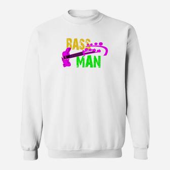 Bassman Buntes Sweatshirt für Musikliebhaber, Musik-Themen Tee - Seseable