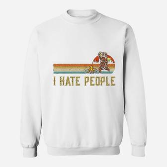 Bear Camping I Hate People Bear Drinking Outdoor Lover Sweat Shirt - Seseable