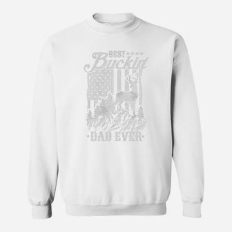 Best Buckin Dad Ever Us Flag Father Men Sweat Shirt - Seseable