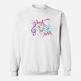 Best Dad Ever Music Notes Musical Papa Fathers Day Sweat Shirt - Seseable