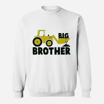 Big Brother Toddler Boys Tractor Big Bro Promoted To Big Brother Sweat Shirt - Seseable
