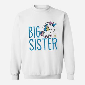 Big Sister Unicorn birthday Sweat Shirt - Seseable