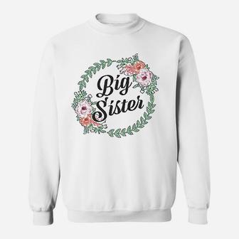 Big Sister With Flower Circle, sister presents Sweat Shirt - Seseable