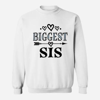 Biggest Sis Girls Sister Announcement Youth Sweat Shirt - Seseable