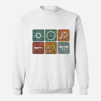 Biking Cycling Vintage Bicycle Parts Cyclist Gifts Sweat Shirt - Seseable