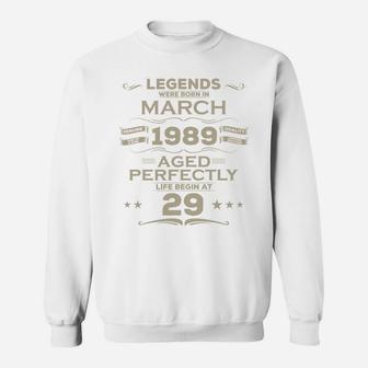 Birthday March 1989 Birthday 33rd Vintage Gift Sweat Shirt - Seseable