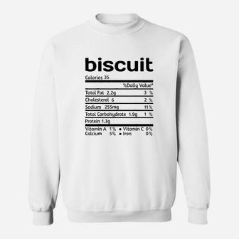Biscuit Nutrition Facts Funny Christmas Thanksgiving Gift Sweat Shirt - Seseable