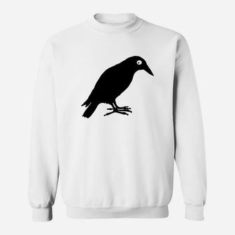 Black Crow Bird Sweat Shirt - Seseable